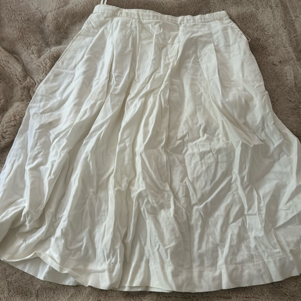 Uniqlo cotton/linen off white skirt